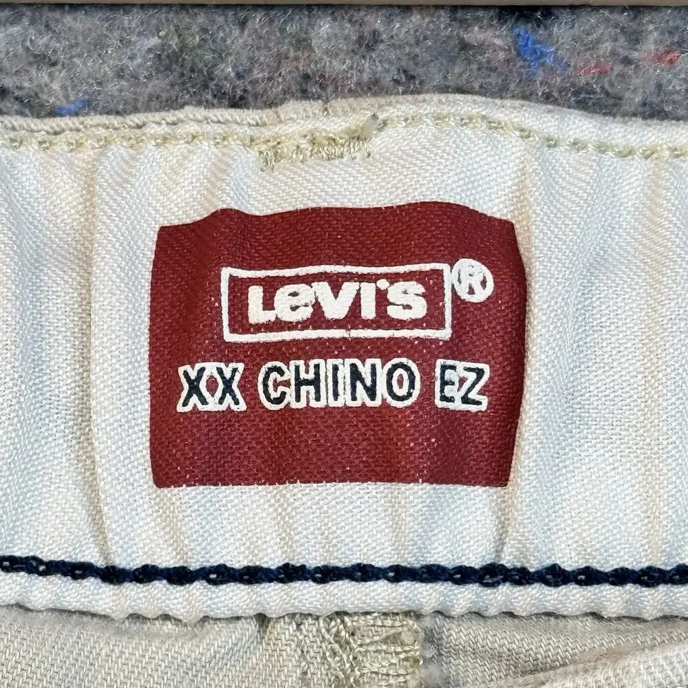 Levi's XX Chino EZ Shorts Mens Beige Stretch Elastic Waist 1558